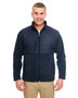 8492 UltraClub Men's Fleece Jacket with Quilted Yoke Overlay