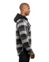 B8620 Burnside Men's Hooded Flannel Jacket, view 2