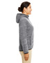 DP700W Devon & Jones Ladies' Perfect Fit™ Mélange Velvet Fleece Hooded Full-Zip