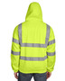HVF021T Berne Men's Tall Hi-Vis Class 3 Lined Full-Zip Hooded Sweatshirt, view 3