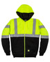 HVF023 Berne Men's Hi-Vis Class 3 Color Block Full-Zip Hooded Sweatshirt