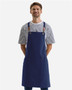 RP182 Artisan Collection by Reprime Unisex Clip & Clasp Cross-Back Bib Apron