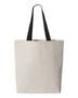 Q4400 Q-Tees 11L Canvas Tote with Contrast-Color Handles