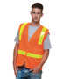 BA3786 Bayside Unisex USA-Made ANSI Solid Surveyor's Vest Class 2