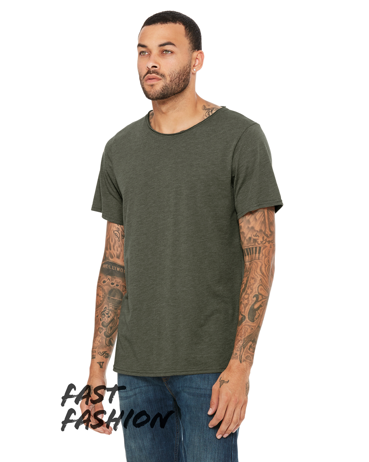 3414C Bella + Canvas Fast Fashion Unisex Triblend Raw Neck T-Shirt ...