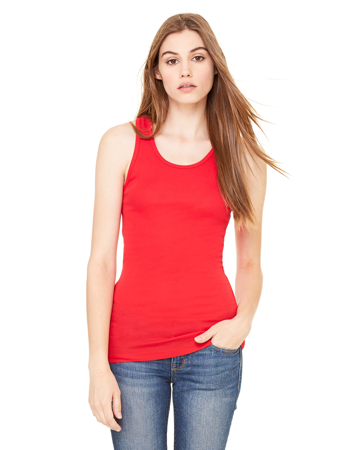 Sheer Rib Racerback Bella 8770 Bella + Canvas Ladies' Sheer Mini Rib Racerback Tank | BlankTeesUSA