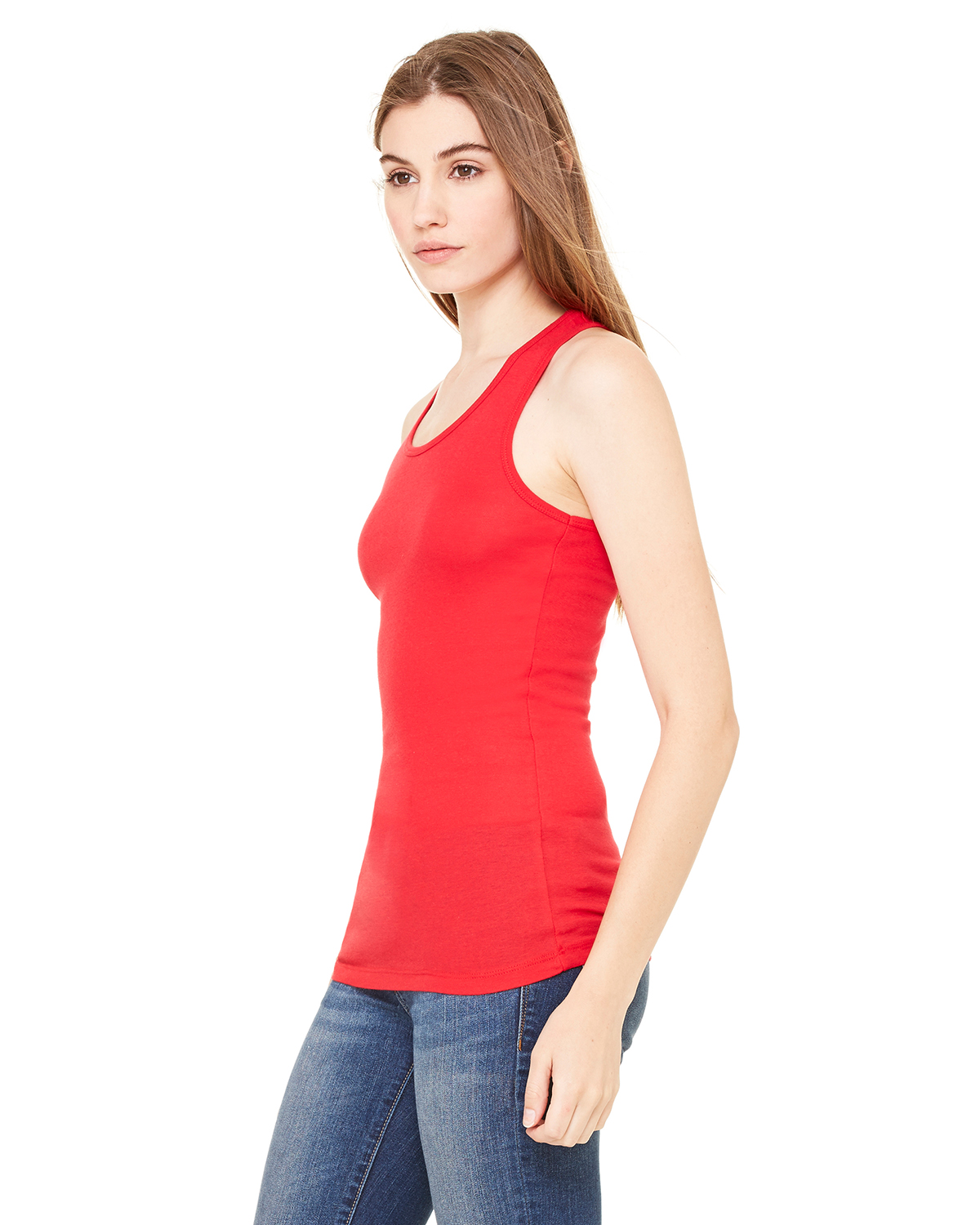 Sheer Rib Racerback Bella 8770 Bella + Canvas Ladies' Sheer Mini Rib Racerback Tank | BlankTeesUSA