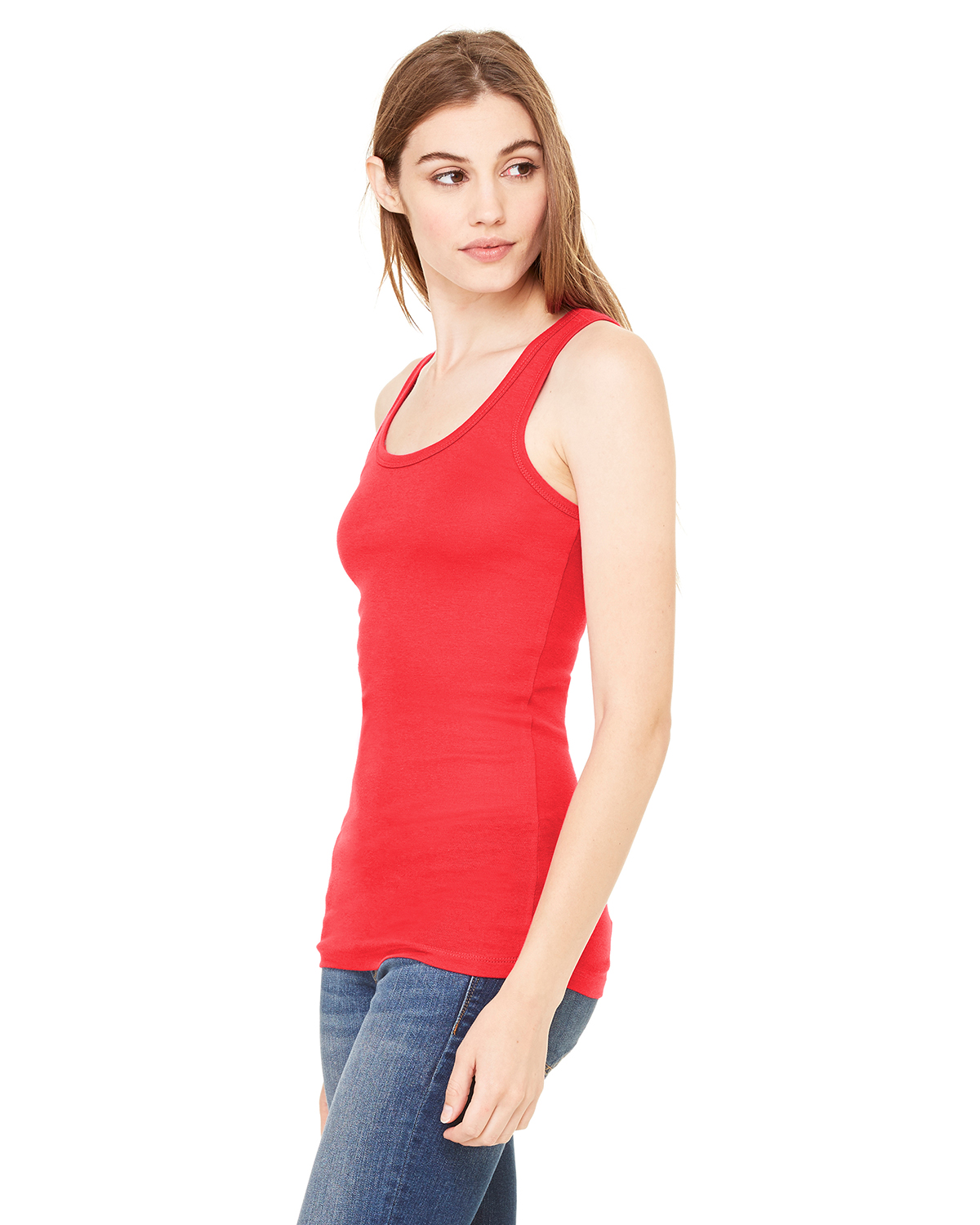 Sheer Rib Racerback Bella B8780 Bella + Canvas Ladies' Sheer Mini Rib Tank | BlankTeesUSA