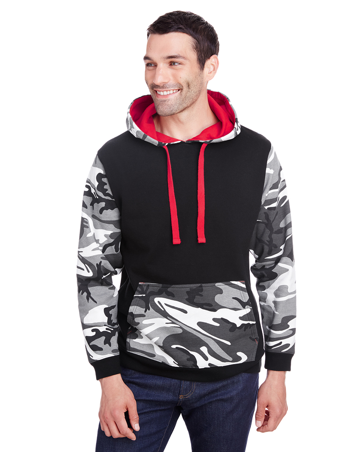 3967 Men's Fashion Camo Hooded Sweatshirt | BlankTeesUSA