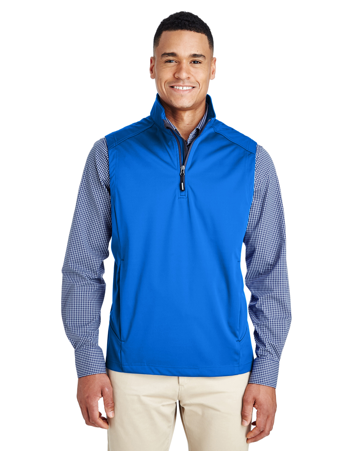 CE709 Core 365 Men's Techno Lite Three-Layer Knit Tech-Shell Quarter-Zip  Vest