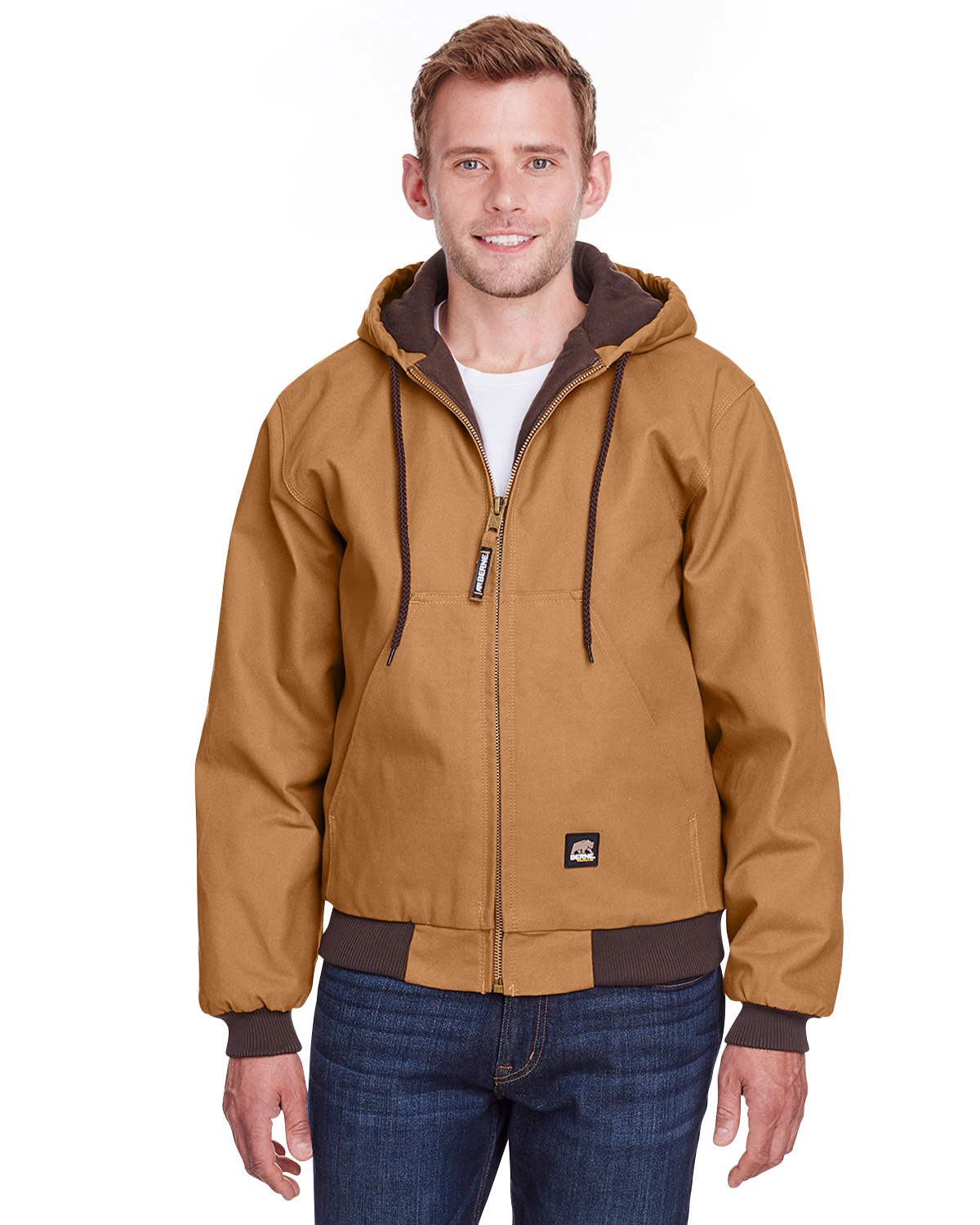 Berne Men's Highland Washed Cotton Duck Hooded Jacket