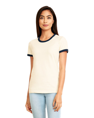 3904 Next Level Ladies' Ringer T-Shirt | BlankTeesUSA