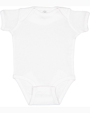Rabbit Skins 4424 - Infant Fine Jersey Bodysuit - White - NB
