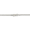 Sterling Silver 1.85mm Diamond Cut Rope Bracelet w/ Lobster Clasp 7" - 10"