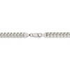 Sterling Silver Solid 7mm Plain Domed Curb Bracelet w/ Lobster Clasp 8" - 9"