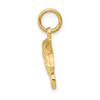14k Yellow Gold Solid Polished Casted Open Back Greyhound Dog Charm Pendant