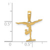 14K Yellow Gold Polished Gymnastics Style Fashion Charm Pendant For Necklace