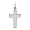 Unisex 14K White Gold Plain Flat Design Crucifix Cross Religious Charm Pendant