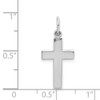 Unisex 14K White Gold Plain Flat Design Crucifix Cross Religious Charm Pendant