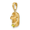 14K Yellow Gold November Birthstone Citrine Engraveable 3D Baby Shoe Charm
