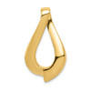 14K Yellow Gold Solid & Casted Reversible Omega Slide Fits up to 10mm Necklace