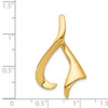 14K Yellow Gold Solid & Casted Freeform Omega Slide Fits up to 3mm Necklace