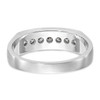 14k White Gold Men's Diamond Wedding Band Flat Top 6mm Anniversary Ring 1/2 Ct.