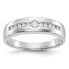 14k White Gold Men's Round Diamond Wedding Band 6mm Channel Set Ring 1/4 Ct.