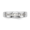 14k White Gold Men's Round Diamond Wedding Band 6mm Channel Set Ring 1/4 Ct.