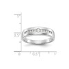 14k White Gold Men's Round Diamond Wedding Band 6mm Channel Set Ring 1/4 Ct.