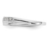 14k White Gold Men's Diamond Wedding Band 5mm Geometric Inlay Ring 1/10 Ct.