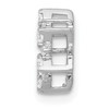 14k White Gold Round Diamond Fancy Star Slide Pendant Circle Charm 0.19 Ct.