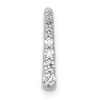 14k White Gold Round Diamond Graduated Stone Journey Slide Pendant 0.10 Ct.