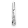 14k White Gold Round Diamond Graduated Stone Journey Slide Pendant 0.10 Ct.