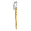 14k Two Tone Gold Round Diamond Cut Out Fancy Hexagon Frame Pendant 0.07 Ct.