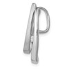 14k White Gold Tenstion Set Solitaire Diamond Double Teardrop Slide 0.04 Ct.