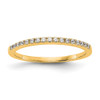 14k Yellow Gold Diamond 2mm Prong Set Wedding Band Anniversary Ring 0.24 CT.