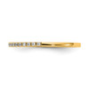 14k Yellow Gold Diamond 2mm Prong Set Wedding Band Anniversary Ring 0.24 CT.