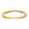14k Yellow Gold Diamond 2mm Prong Set Wedding Band Anniversary Ring 0.24 CT.
