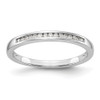 14k White Gold Diamond 2.15mm Channel Set Wedding Band Anniversary Ring 0.09 CT.