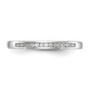 14k White Gold Diamond 2.15mm Channel Set Wedding Band Anniversary Ring 0.09 CT.