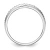 14k White Gold Diamond Milgrain 2 Piece Wedding Band Anniversary Ring 0.132 TCW.