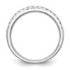 14k White Gold Diamond Prong Set 1.5mm Wedding Band Anniversary Ring 0.09 CT.