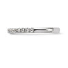 14k White Gold Diamond Prong Set 1.5mm Wedding Band Anniversary Ring 0.09 CT.