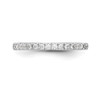 14k White Gold Diamond Prong Set 1.5mm Wedding Band Anniversary Ring 0.09 CT.