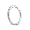 14k White Gold Diamond Prong Set 1.5mm Wedding Band Anniversary Ring 0.09 CT.