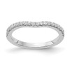 14k White Gold Diamond 1.9mm Contoured Wedding Band Anniversary Ring 0.21 CT.