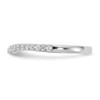 14k White Gold Diamond 1.9mm Contoured Wedding Band Anniversary Ring 0.21 CT.