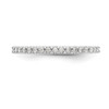 14k White Gold Diamond 2mm Prong Set Wedding Band Anniversary Ring 0.204 CT.