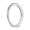 14k White Gold Diamond 2mm Prong Set Wedding Band Anniversary Ring 0.204 CT.